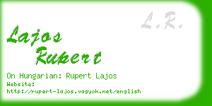 lajos rupert business card